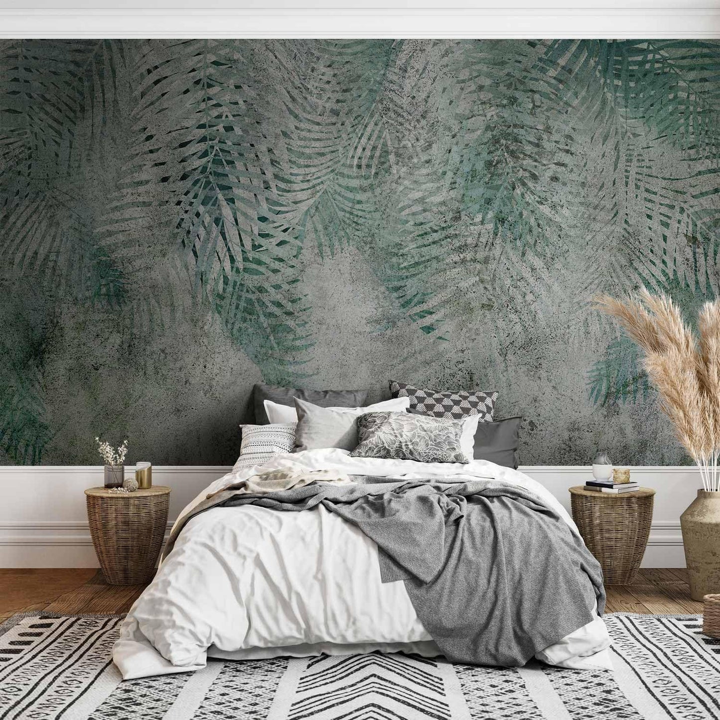 artgeist Wall Mural Leaves 154x110 in - XXL Peel and Stick Self-Adhesive Wallpaper Removable Large Sticker Foil Wall Decor Print Picture Design Nature Botanical Plants Palm Abstract b-C-0861-a-a