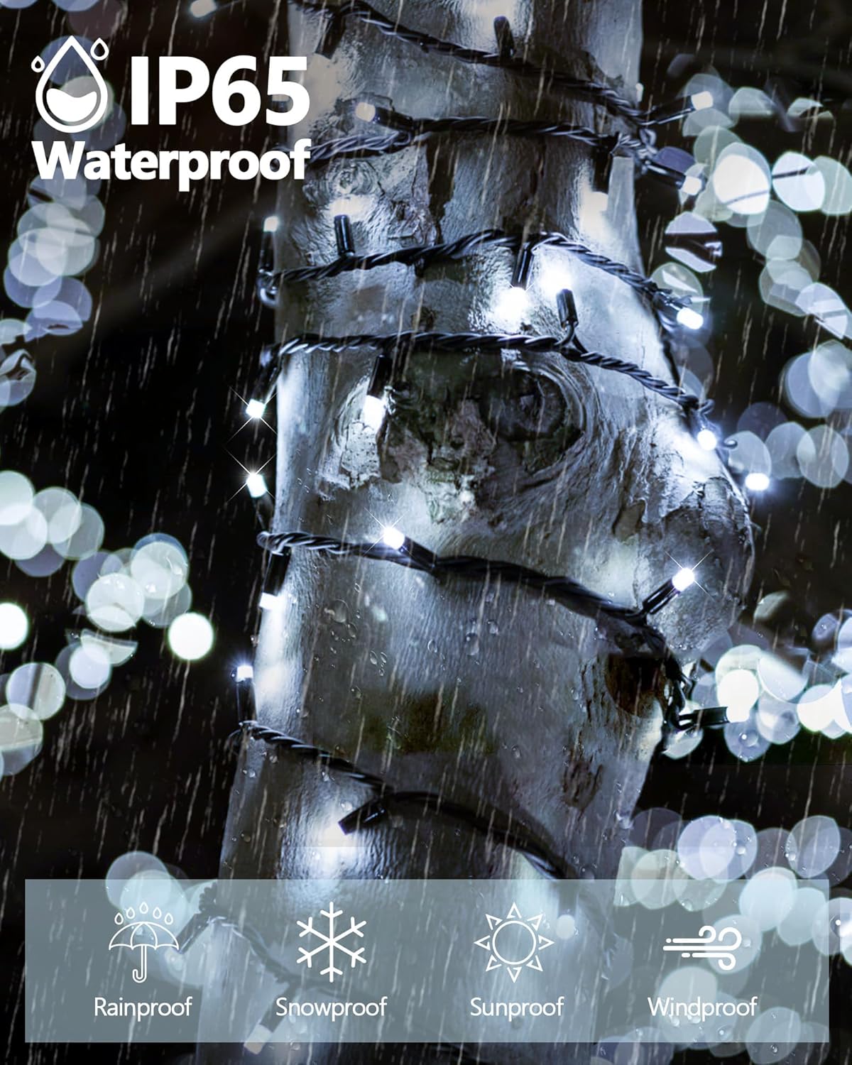 2 Pack Solar Christmas Lights Outdoor, 400 LED 144FT Extra-Long Solar String Lights Waterproof with Green Wire 8 Lighting Modes, Twinkle Light for Xmas Tree Fence Porch Garden Party Decor, Cool White