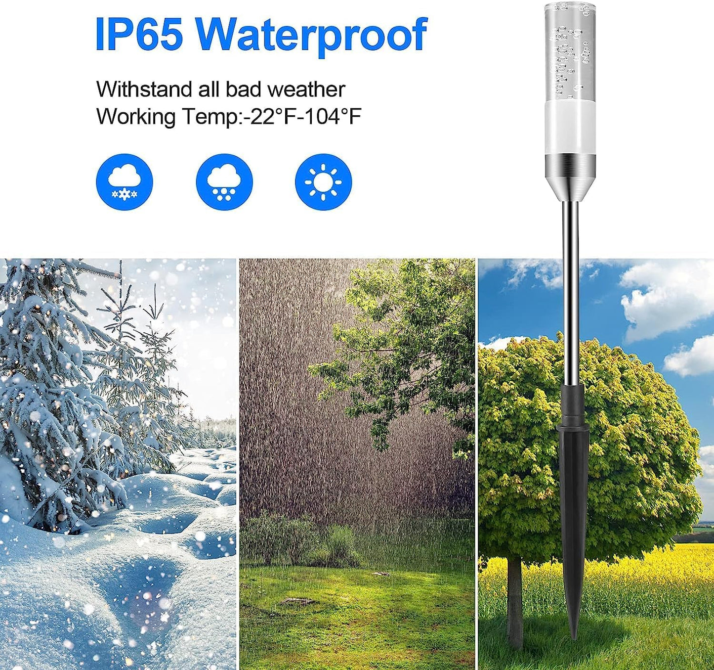 B-right 3PCS Extension Lights for Path Lights, Extendable Waterproof 0.8W 95 Lumens per Light Cool White 6000K (No Adapter)