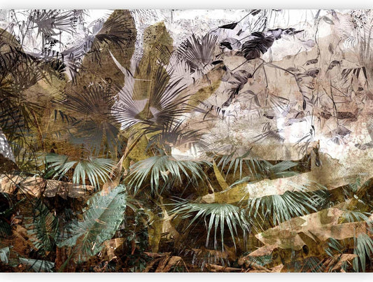 artgeist Wall Mural Tropical Leaves 154x110 in - XXL Peel and Stick Self-Adhesive Wallpaper Removable Large Sticker Foil Wall Decor Print Picture Design Jungle Nature Palm Green Leaves b-C-0789-a-a