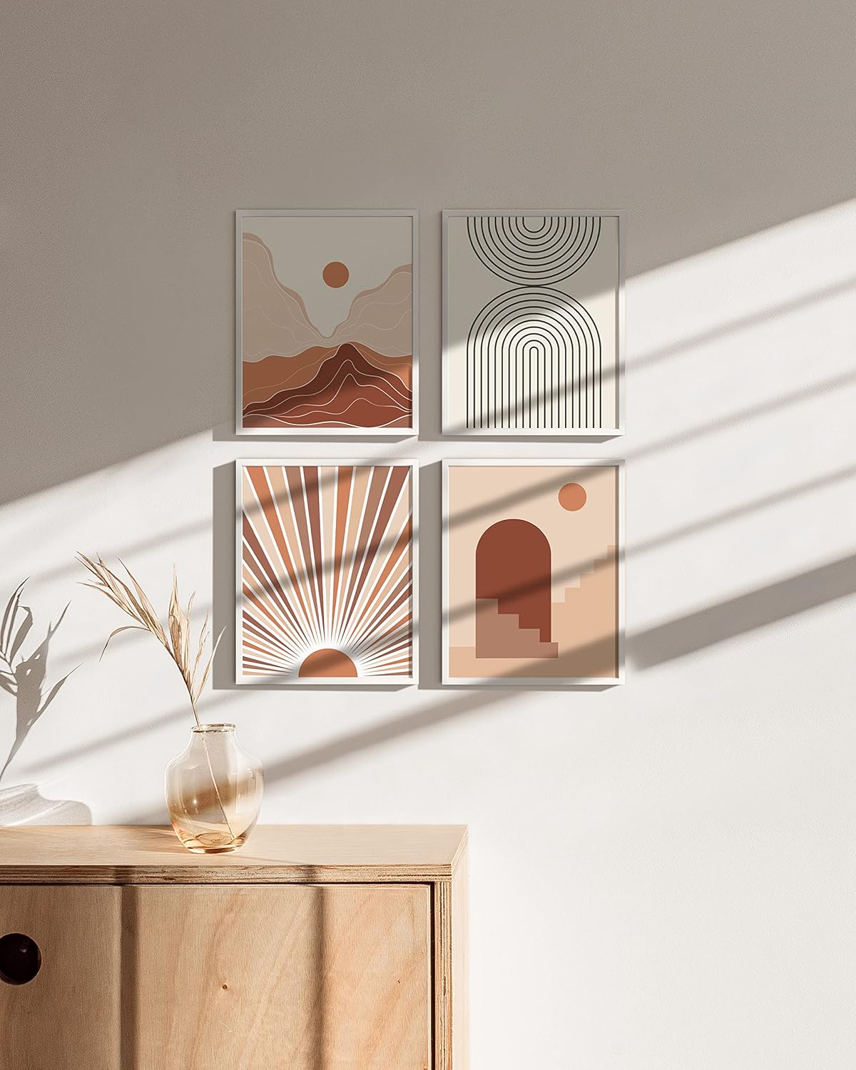 HAUS AND HUES 8x10 White Metal Picture Frames - Features Premium Aluminum, Vertical & Horizontal Hang, Shatterproof Plexiglass - Ideal for Home, Room, Office (8x10 in, White, Set of 9)