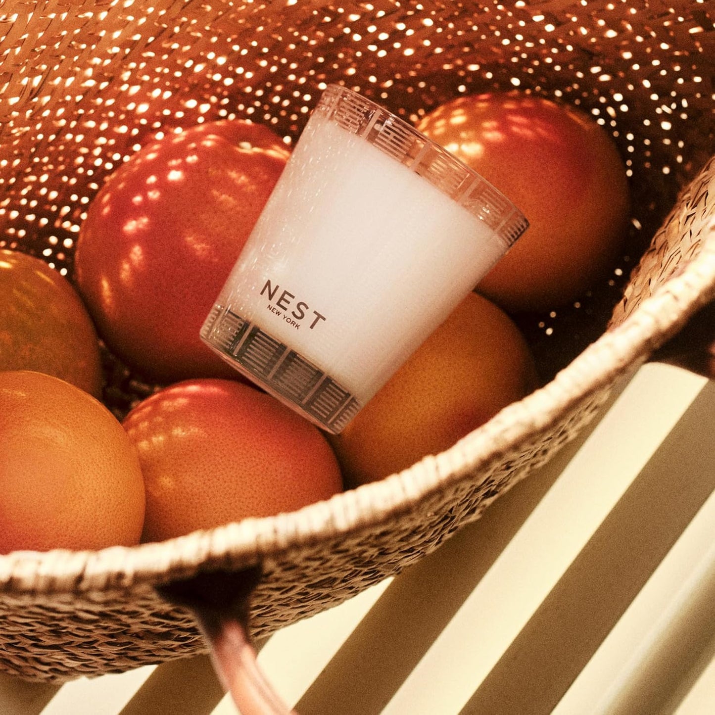 NEST New York Scented Classic Candle, Grapefruit - 8.1 oz - Up to 60-Hour Burn Time - Reusable Glass Vessel