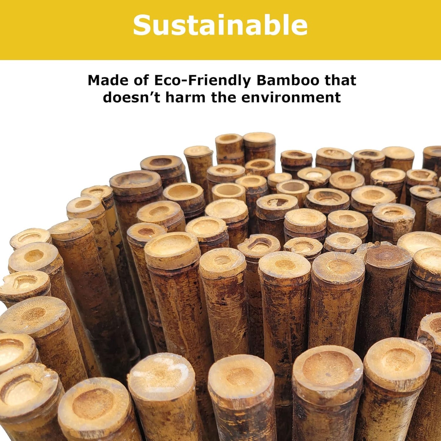 Backyard X-Scapes Bamboo Fencing 6 Feet High Outdoor Decorative Rolled Fence Panel, Caramel Brown 6 ft H x 8 ft L