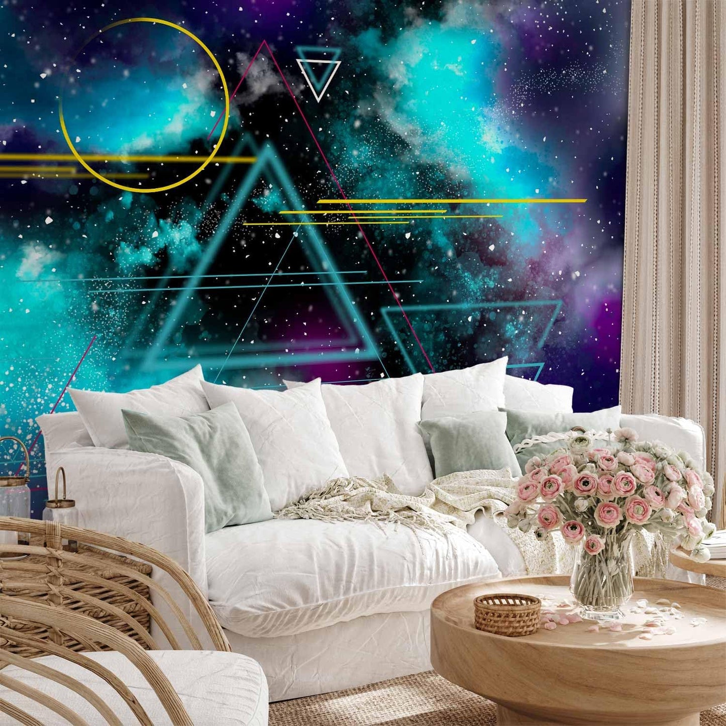 artgeist Wall Mural Galaxy 138x101 in - Non-Woven Wallpaper Fleece Wall Decor Photo Print Picture Image Design Home Mural Cosmos Galaxy Cosmonaut Astronaut a-A-10328-a-a