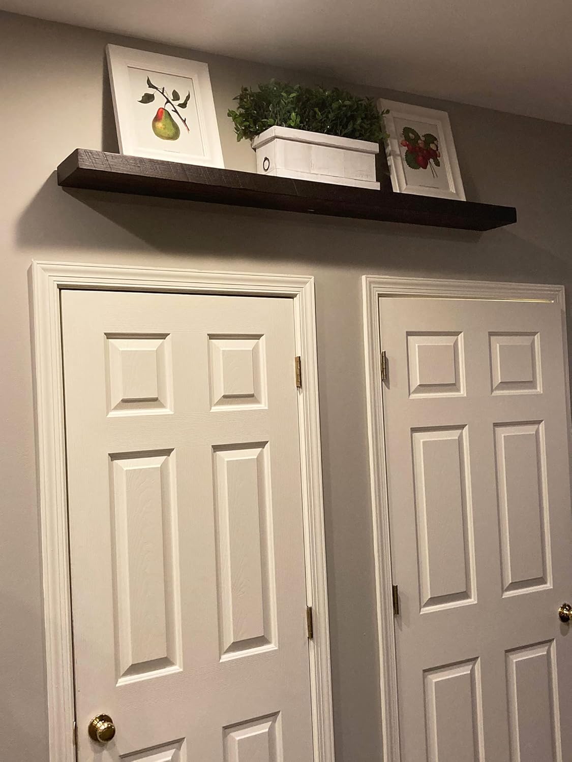 joelsantiques - 72 Inch Wooden Floating Shelves for Wall - 72x8x2 in - Made of Natural Wood - Long Heavy Duty Rustic Wall Shelves for Bedroom - Perfect for Living Room, Kitchen - Mocha