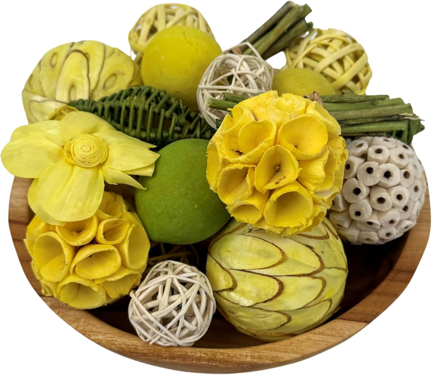 ANDALUCA Decorative Balls Bag Bowl Filler Home Decor (Yellow)