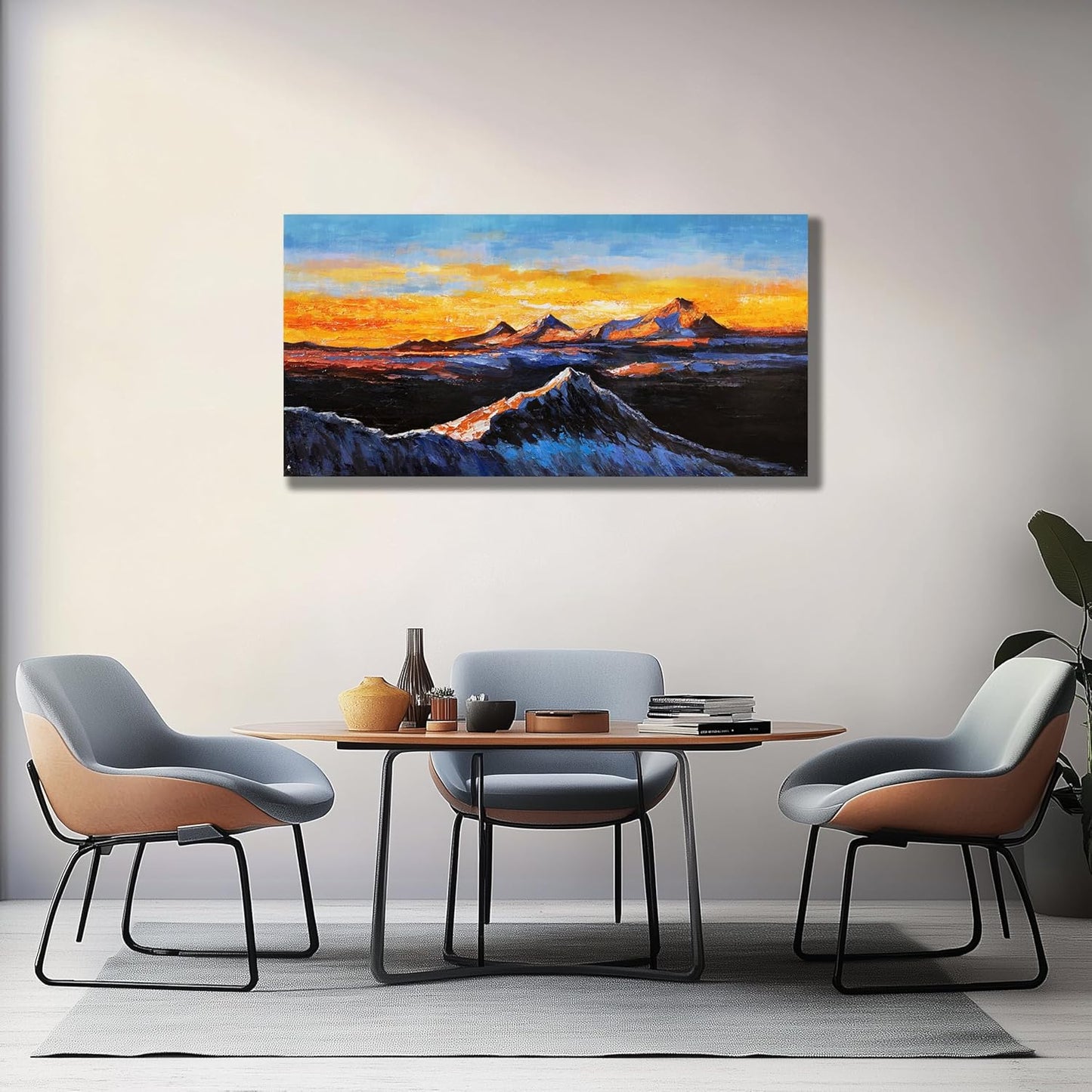 Belmrxne Landscape Canvas Wall Art Grey Wall Decor aesthetic Canvas Painting Trendy Artwork for Living Room Bedroom Dining Room Office Home Decor 30x60 inch