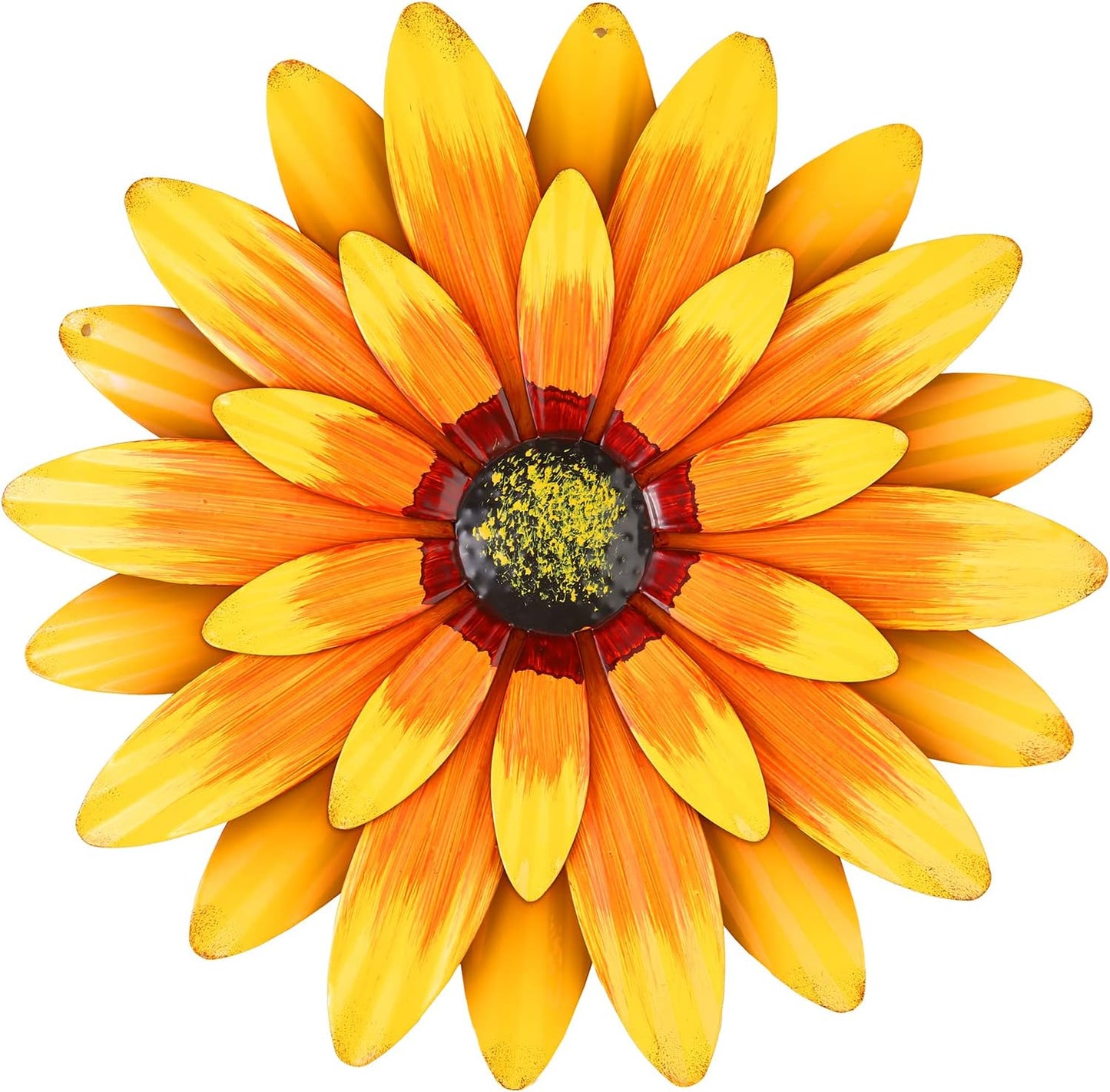 Metal Flowers Outdoor Decor 13" Metal Sunflower Wall Art Decorations Sunflower Wall Decor for Kitchen Living Room Porch Garden Yard