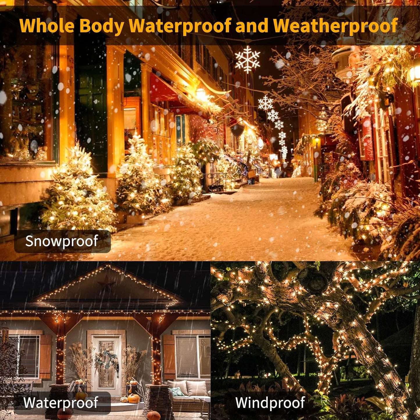 Battery Operated Christmas Lights 4 Pack 20 LED Mini String Lights with 8 Modes Waterproof Tree Lights for Xmas Outdoor Indoor Holiday Party Garden Decor, Warm White