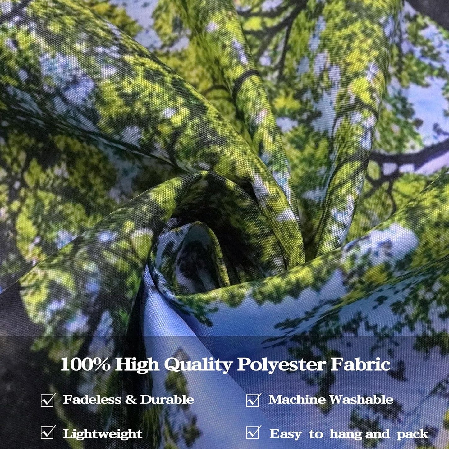 AMM Nature Forest Tree Celling Tapestry Lush Green Treetops Sunlit Tapestry for Bedroom Aesthetic Sky Sunlight Canopy Leaves Landscape Tapestries Wall Hanging for Living Room Dorm Office 60 x 44 Inch