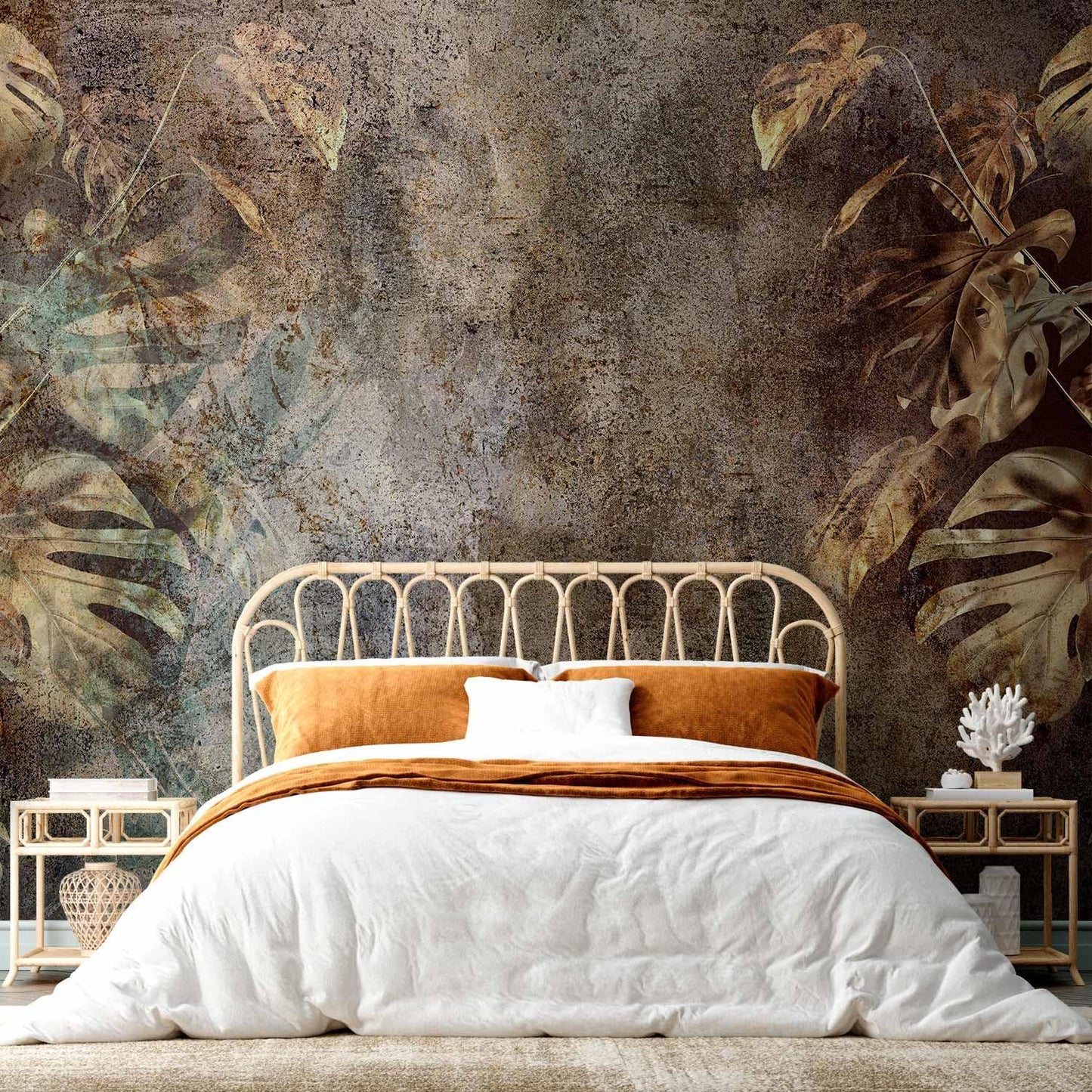 artgeist Wall Mural Monstera 173x124 in - Peel and Stick Self-Adhesive Wallpaper Removable Large Sticker Foil Wall Decor Print Picture Design Nature Botanical Abstract Plants b-C-0859-a-a