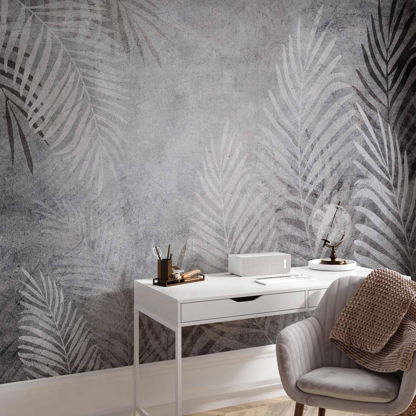 artgeist Wall Mural Leaves 154x110 in - XXL Peel and Stick Self-Adhesive Wallpaper Removable Large Sticker Foil Wall Decor Print Picture Image Design Palm Abstract Nature Botanical b-C-0855-a-a