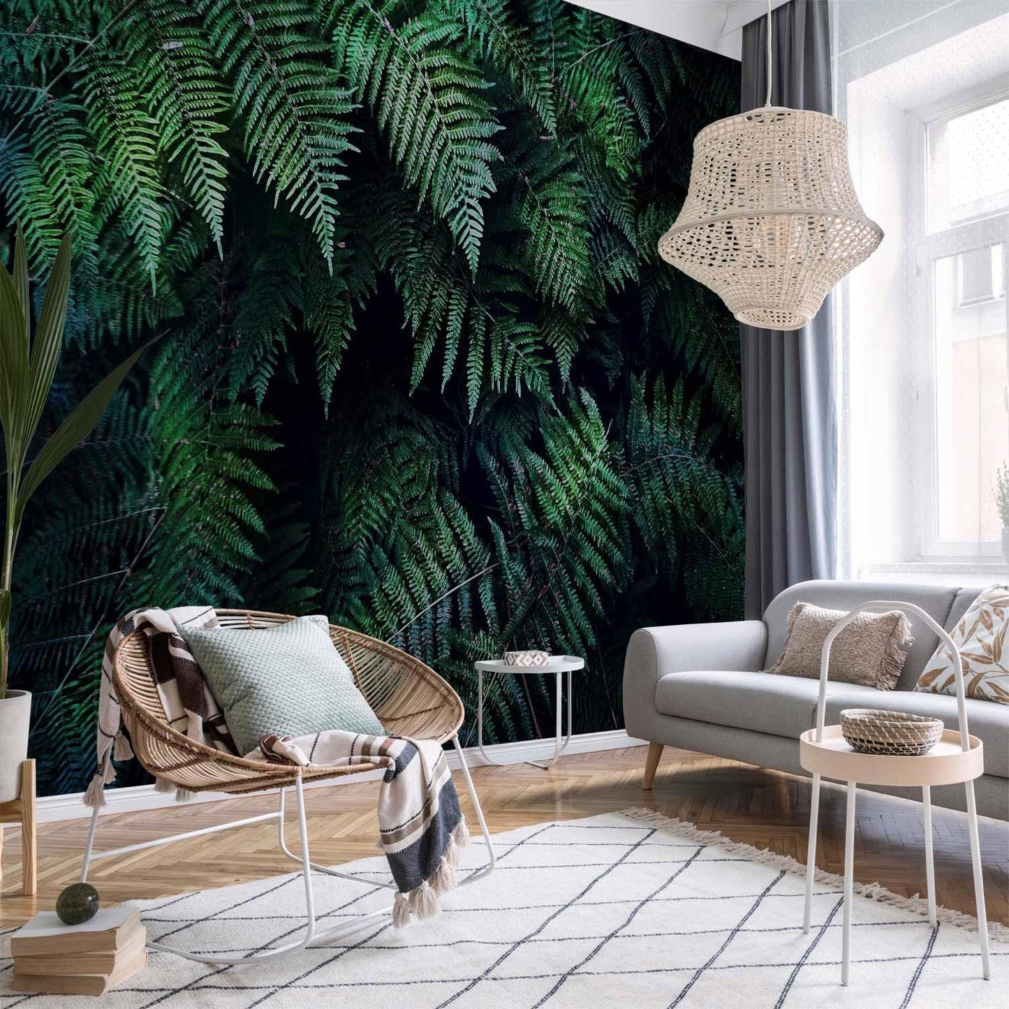 artgeist Wall Mural 3D Effect 96x69 in - XXL Peel and Stick Self-Adhesive Wallpaper Removable Large Sticker Foil Wall Decor Print Picture Image Design - Tropical Leaves b-C-0564-a-a