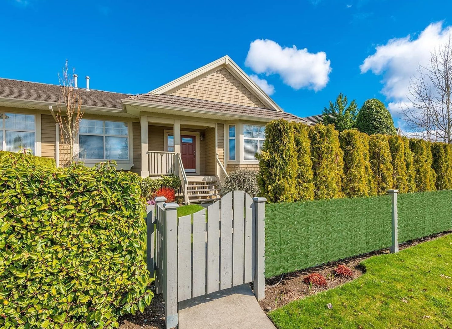 Artificial Ivy Privacy Fence Wall Screen,200x40 in in in UV-Anti Faux Greenery Backdrop Ivy Vine Leaf Hedges Fence Panels for Patio, Balcony, Garden, Backyard Indoor Outdoor Green Wall Decor