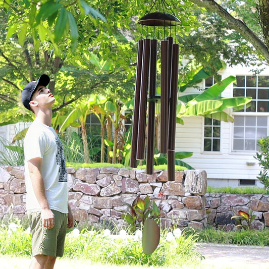 ASTARIN Extra Large Wind Chimes Outside, 2.4in Tubes Metal Handcrafted WindChimes with Deep Tone, Harmonic Deep Sound Outdoor Chimes,Outdoor Bass Bell Chime for Patio,Garden Yard Decoration,78" Bronze