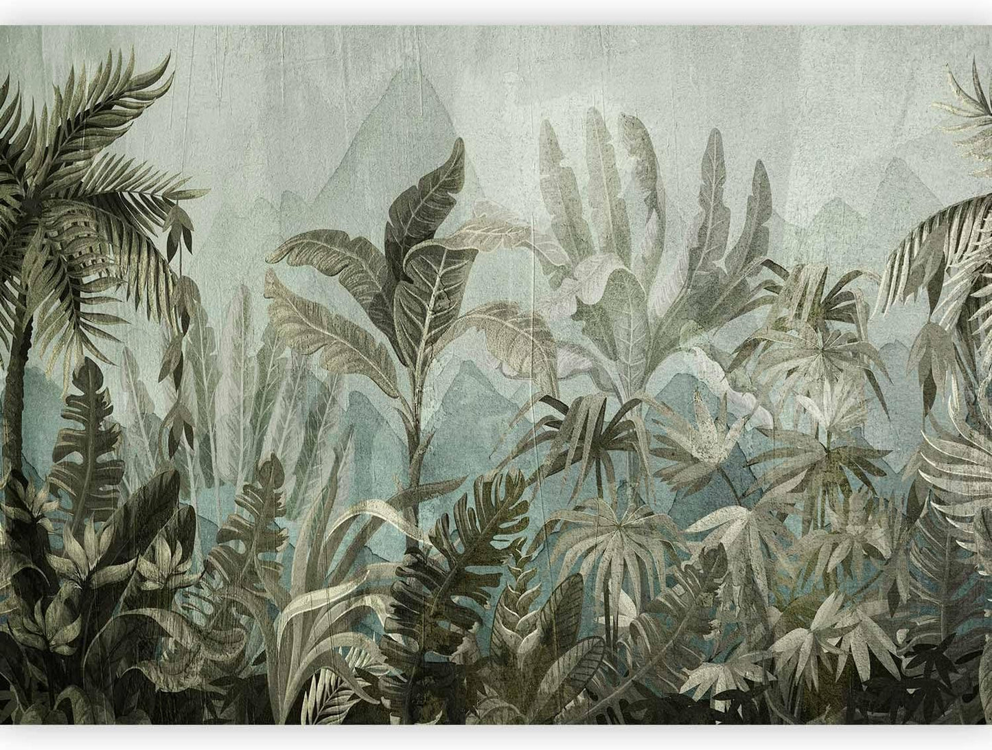 artgeist Wall Mural Leaves 116x83 in - XXL Peel and Stick Self-Adhesive Wallpaper Removable Large Sticker Foil Wall Decor Print Picture Design Nature Botanical Plants Palm Abstract b-C-0854-a-a