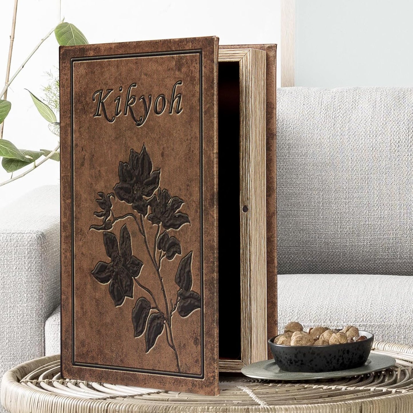 Decorative Book Box - Vintage Fake Book Storage Box for Home Décor, Secret Hollow Hidden Compartment (10x6.75x1.95 Inch) - Unique Shelf & Coffee Table Decor for Home,Graduation Gift,Birthday Gift Idea