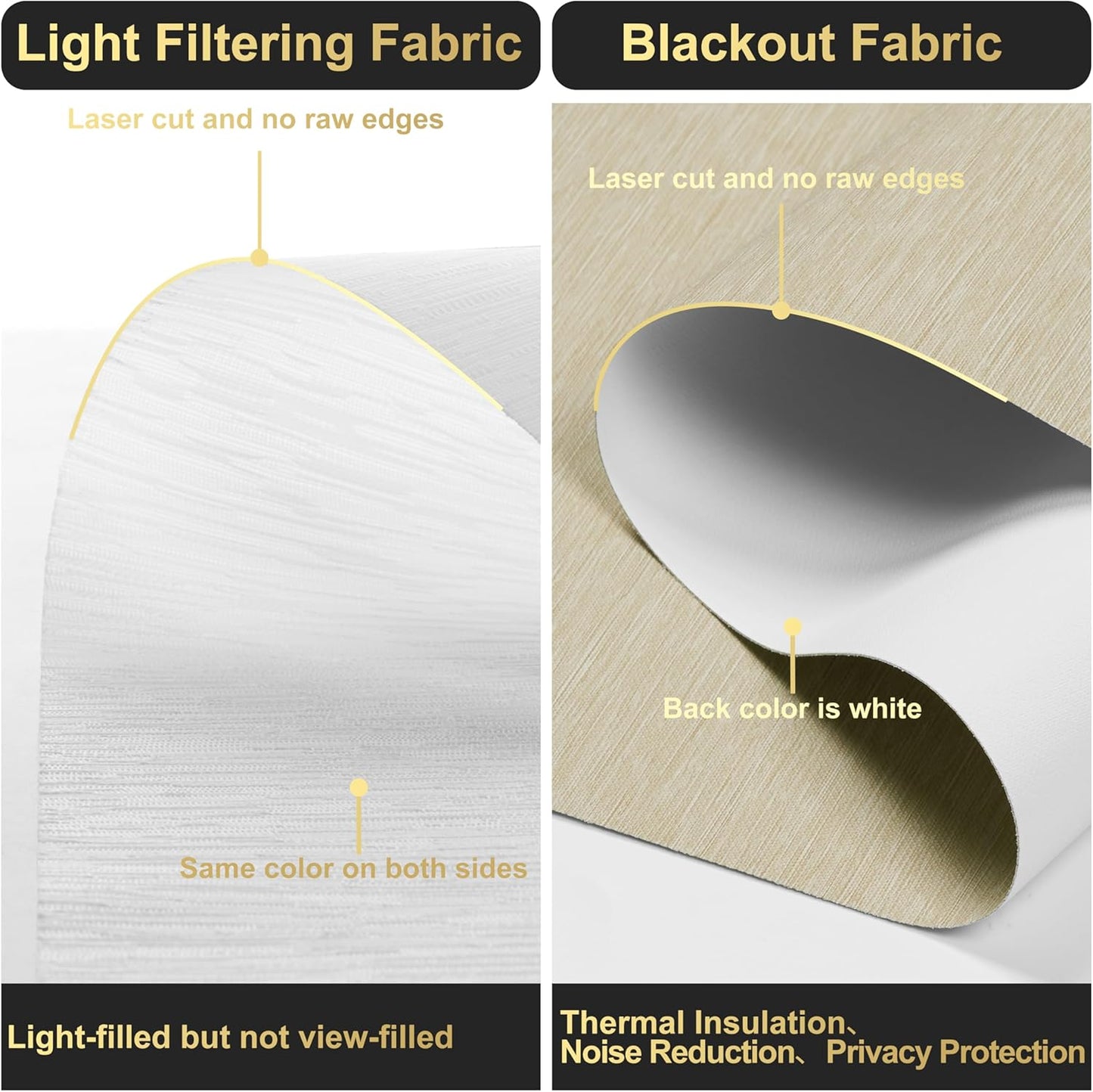 BERISSA Cordless Dual Roller Shades With Cassette Valance, Blackout and Light Filtering, Day and Night for Home Office Door - Beige and White, 23 W x 86" H