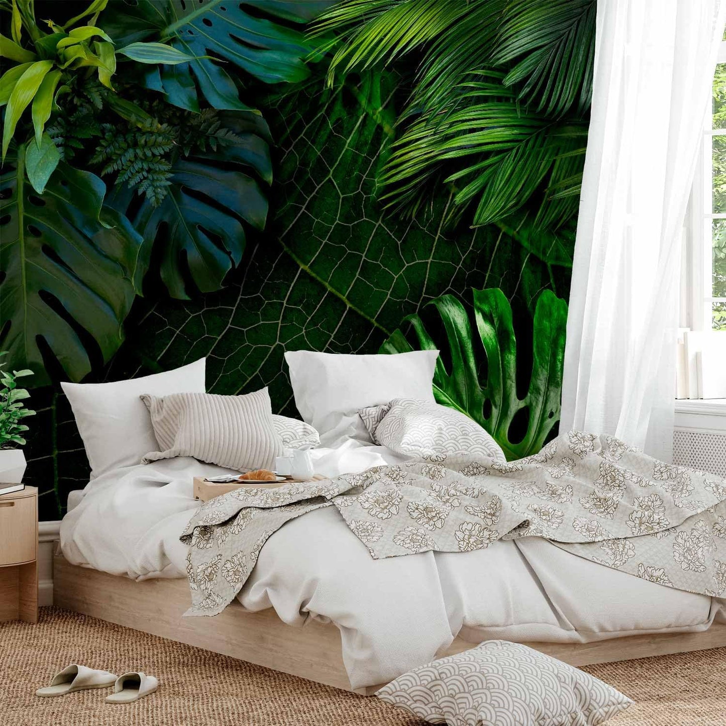 artgeist Wall Mural Tropical 157"x110" XXL Peel and Stick Self-Adhesive Wallpaper Removable Large Sticker Foil Wall Decor Print Picture Image Design