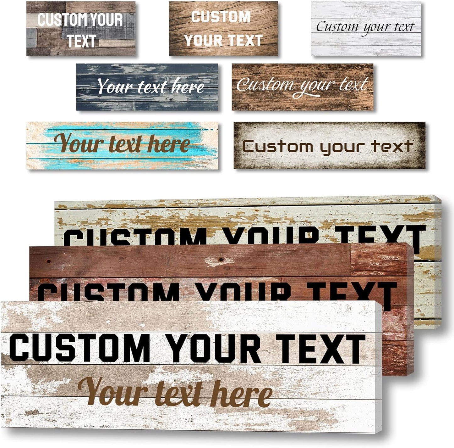 LZIMU Personalized Quotes Sign Wall Decor Custom Canvas Sign with Your Text Customized Gift for Rustic Kitchen Farmhouse Decor Framed (8"x32")