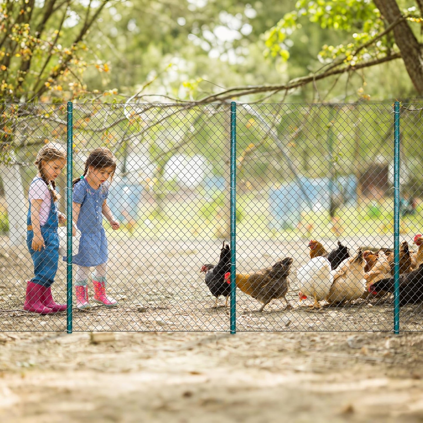 ARIFARO Sturdy Duty Metal Fence Posts 3 Feet,Pack of 10, 3-4-5-6-7 Feet No Digging Garden U Post for Wire Fencing Steel Fencing Poles for Yard, Outdoor