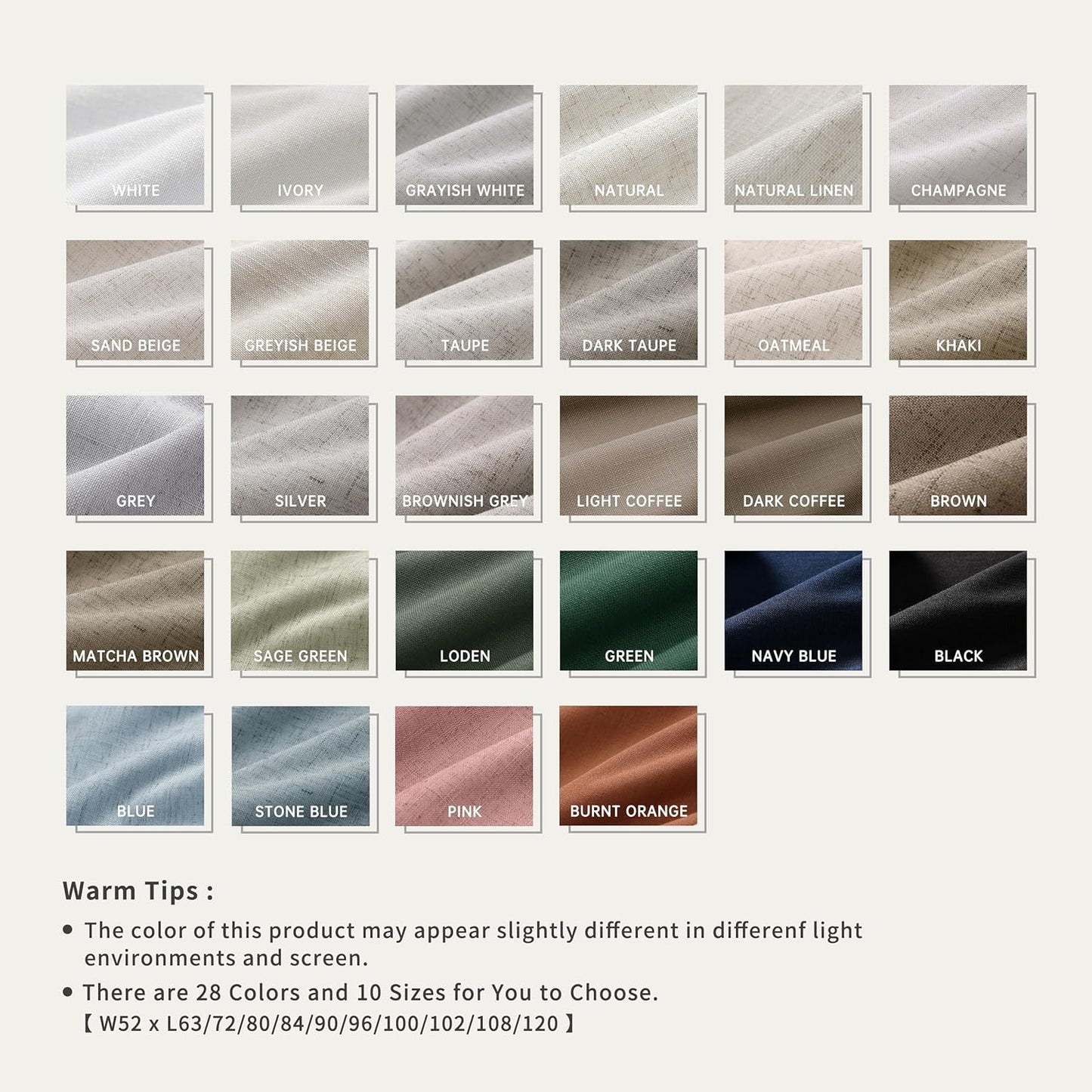 102 Inch Long Linen Curtains Full Blackout Light Grey Room Darkening Window Drapes 2 Panels Back Tab Black Out Noise Reducing Curtains for Modern Farmhouse Living Dining Room Bedroom Light Gray