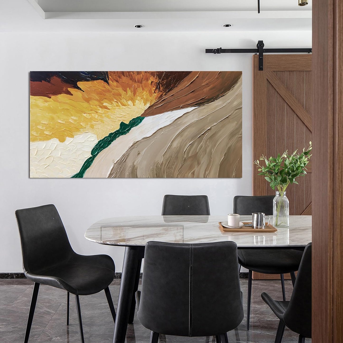 AIXMGSJS Canvas Wall Art Decor Wall Art Pictures for Living Room Canvas Art Wall Decor Abstract Colorful Wall Art Prints Modern Green Wall Art Abstract Artwork for Walls Home Office Decor 20" X 40"