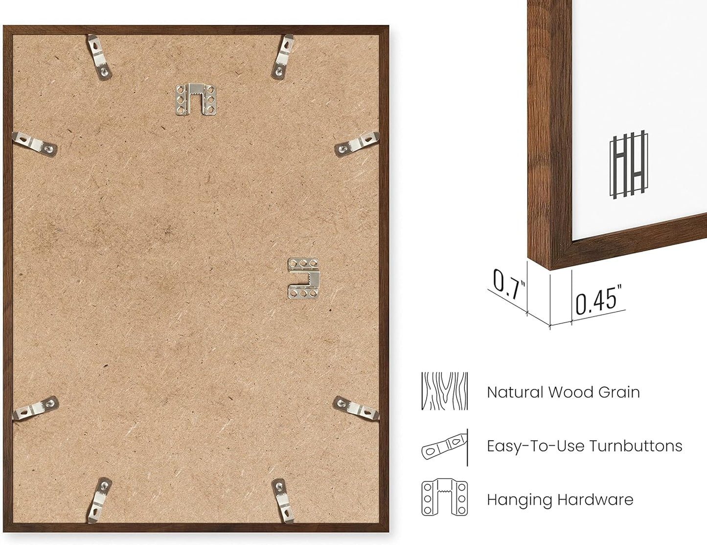 HAUS AND HUES Two 8x10, Two 11x14, Two 12x16 - Framed Walnut