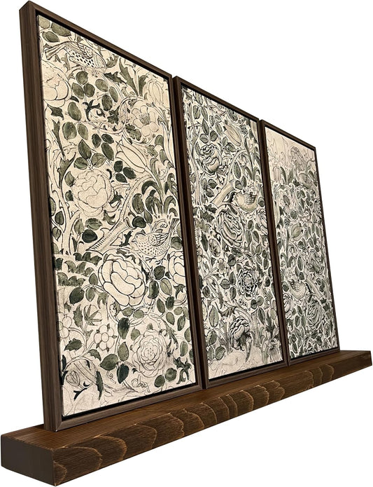 joelsantiques 60 Inch Wooden Floating Shelves for Wall - 60x6x2 in - Made of Natural Wood - Long Heavy Duty Rustic Wall Shelves for Bedroom - Perfect for Living Room, Kitchen - Medium Brown