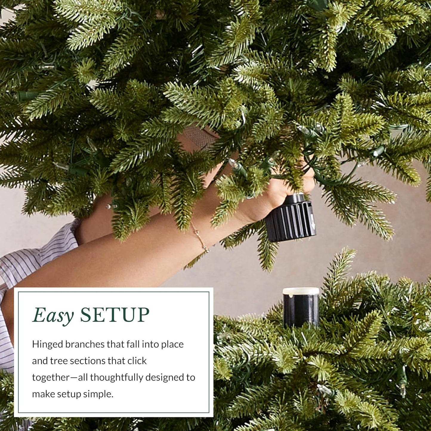 Balsam Hill 4.5 ft Unlit Classic Blue Spruce - Artificial Christmas Tree with Premium Stand & Storage Bag for Indoor Holiday Decorating