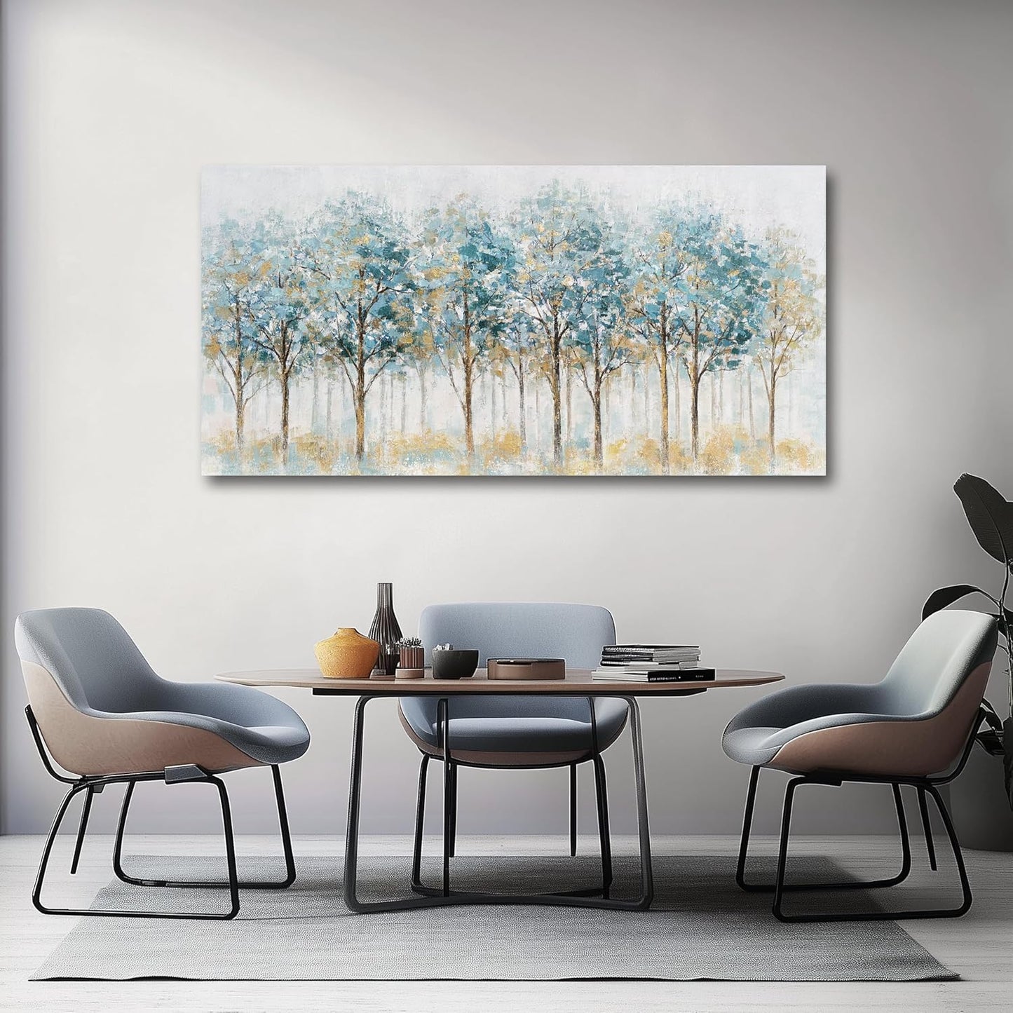 Belmrxne Tree of Life Wall Art Black and Gold Wall Decor Minimalist Canvas Painting Forest Artwork for Living Room Bedroom Dining Room Office Home Decor 20x40 inch